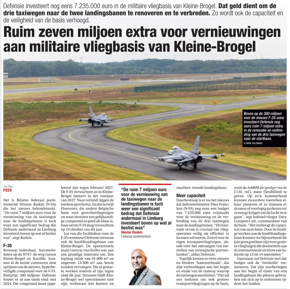 #Defensie investeert verder in #Limburg. 
<a href="/hbvl/">HBvL</a> <a href="/FranckenTheo/">Theo Francken</a>