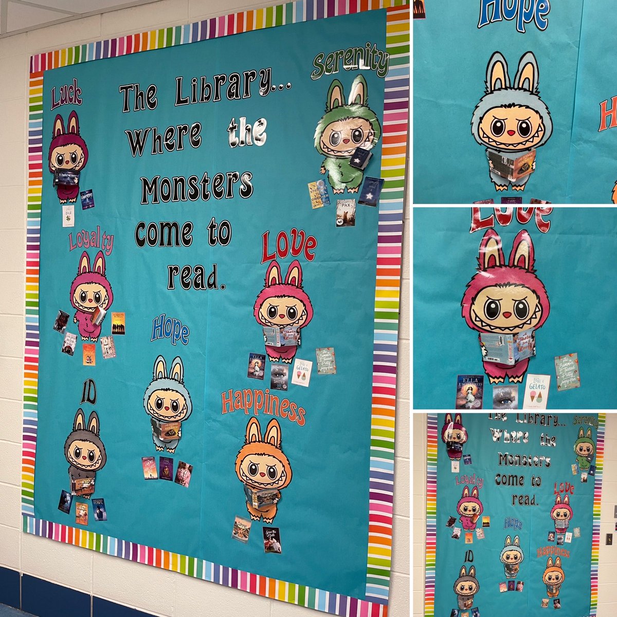 Jennifer Fox Eberle (@msslibd95) on Twitter photo #lzmss We are reading with the labubu monsters. We are starting the year w a reading initiative and raffling off authentic labubus. The #lzmss library is where the monsters come to read. #thrivein95 #lzmss We are reading with the labubu monsters. We are starting the year w a reading initiative and raffling off authentic labubus. The #lzmss library is where the monsters come to read. #thrivein95