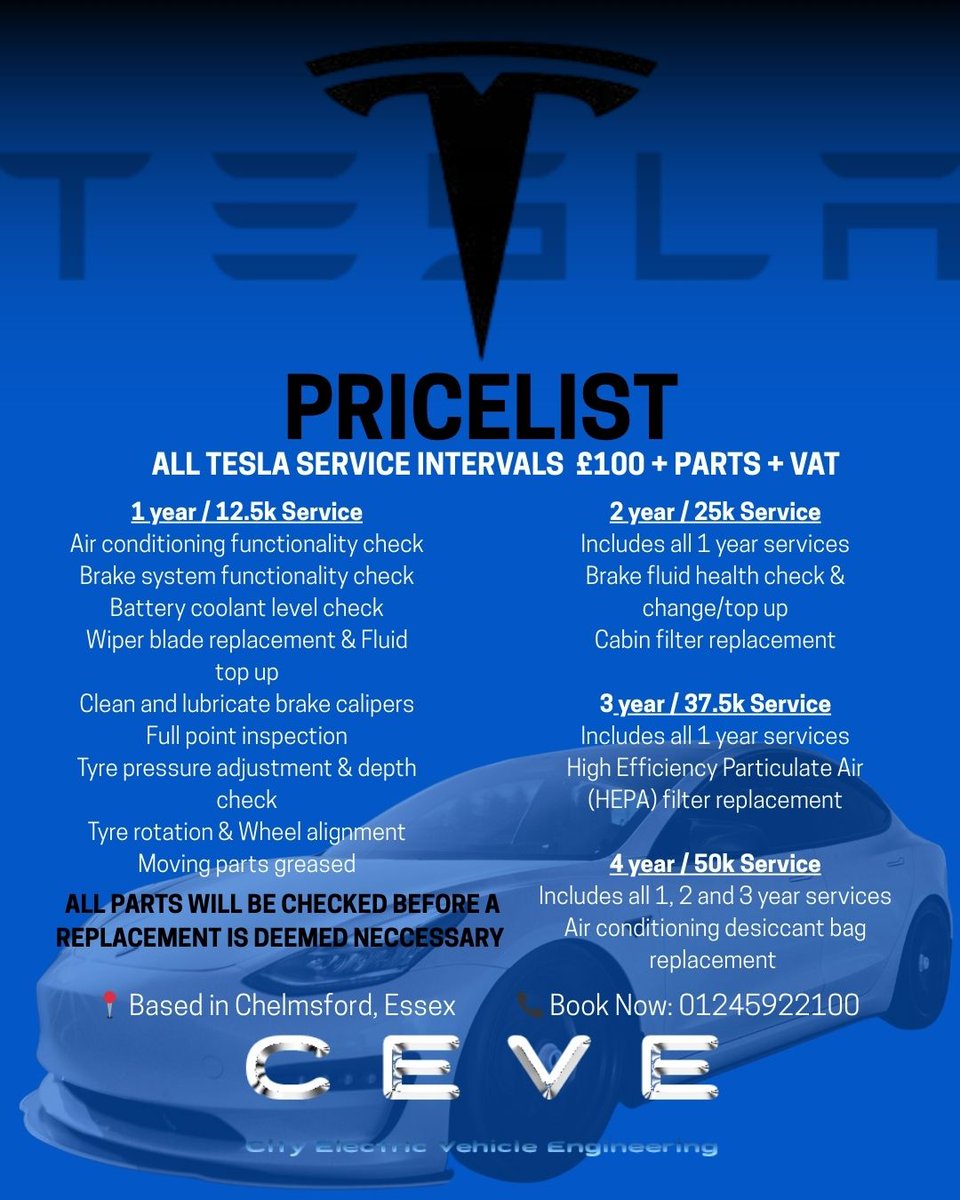 We can provide precision servicing and repairs exclusively for Tesla vehicles.
Our specialist technicians use advanced diagnostics, genuine components, and meticulous attention to detail to keep your Tesla performing at its peak.

Precision. Performance. Perfection.