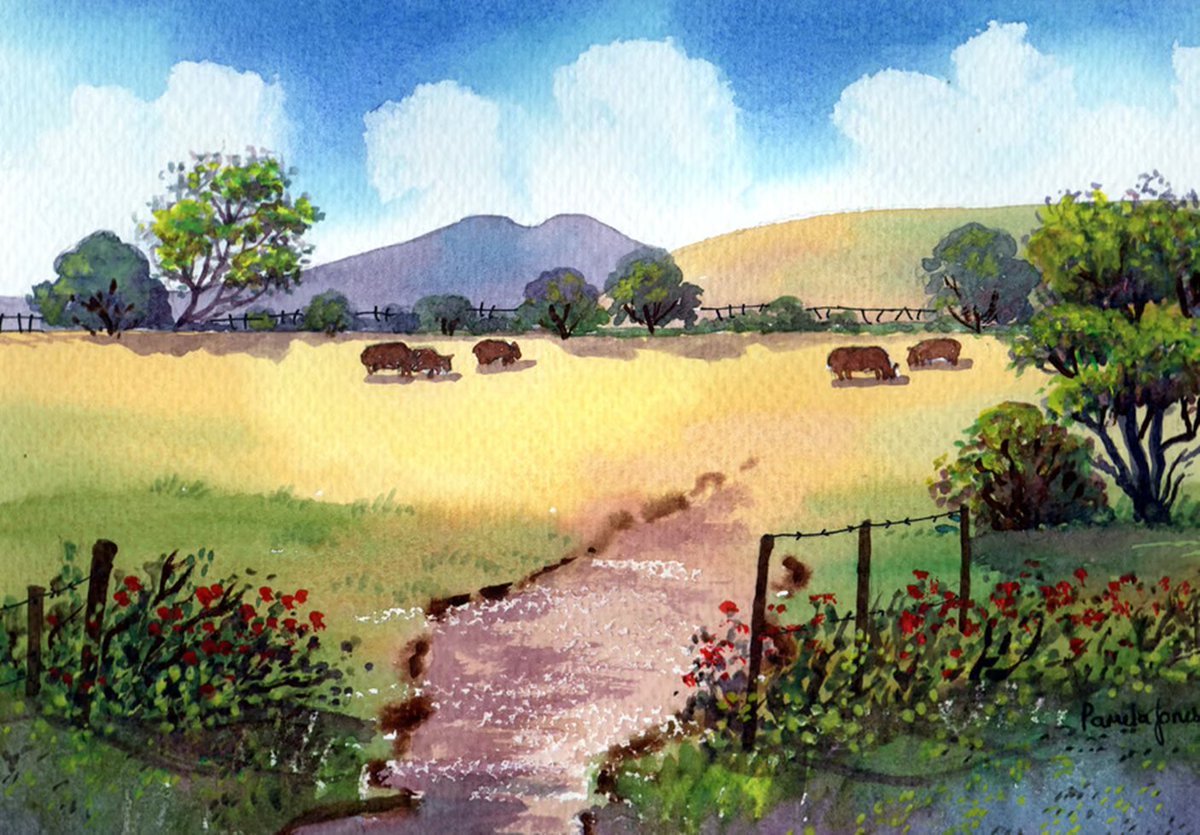 An Original Watercolour of The Beautiful Brecon Beacons, South Wales - in 14 x 11 '' Mount - A beautiful piece  for your home - It is For Sale on my Folksy Shop if interested - see link below if interested - Thanks for looking x
folksy.com/items/8343905-…