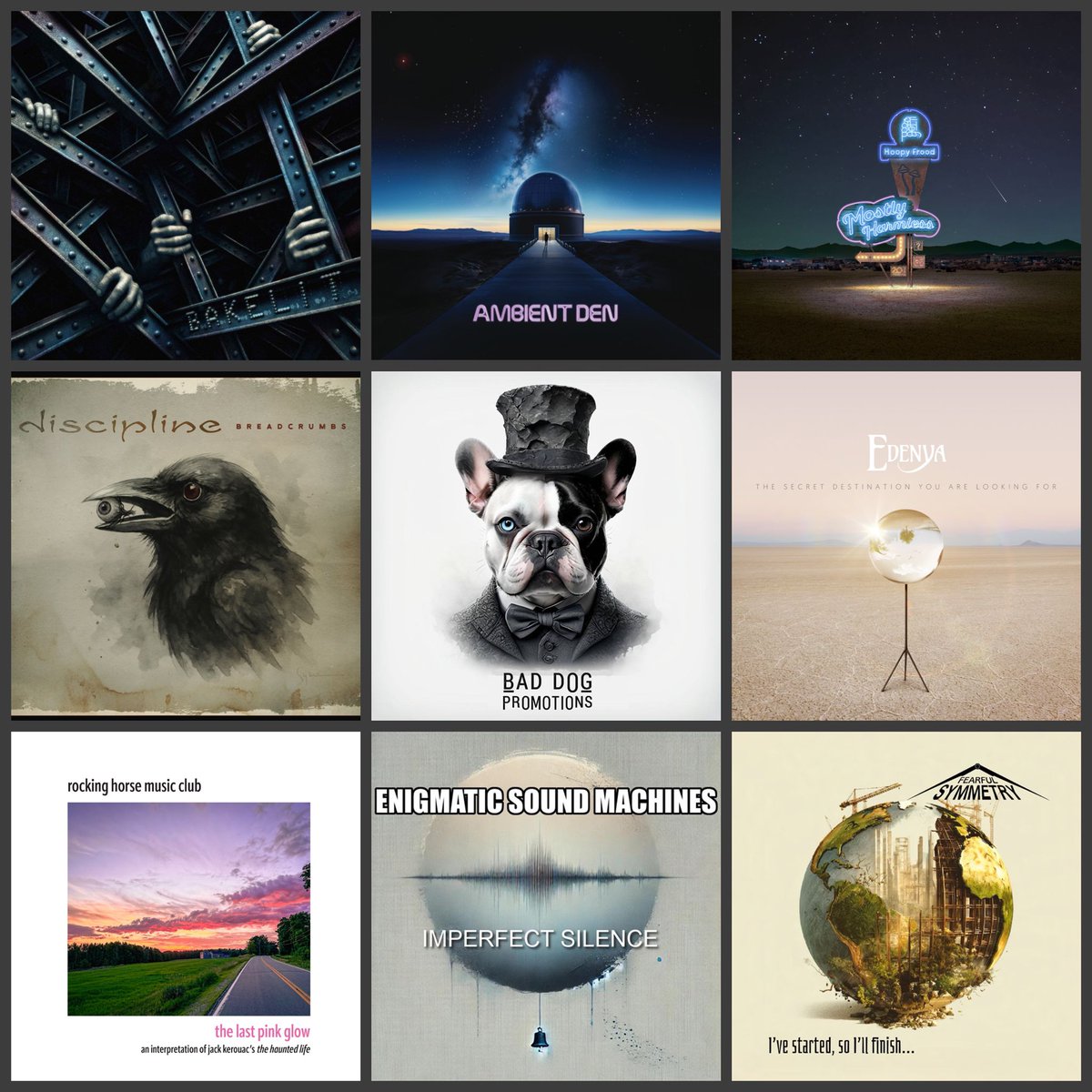 baddogpromo's tweet image. Check out some of our current releases, 2025’s essential artists, all curated by Bad Dog Promotions. If it’s making waves, we’re behind it.
- Bakelit
- Ambient Den
- Hoopy Frood
- Discipline.
- Edenya
- Rocking Horse Music Club
- Enigmatic SOUND Machines
- Fearful Symmetry