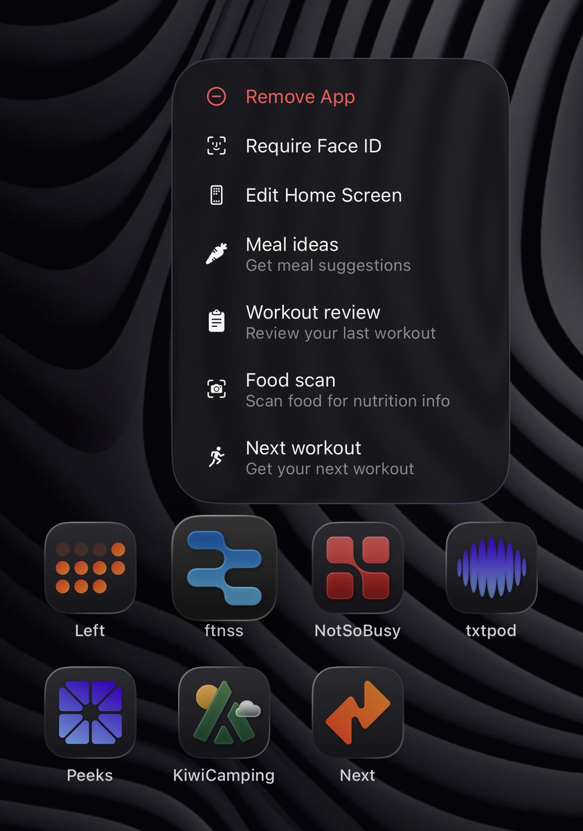 app home screen quick actions, used the way God intended