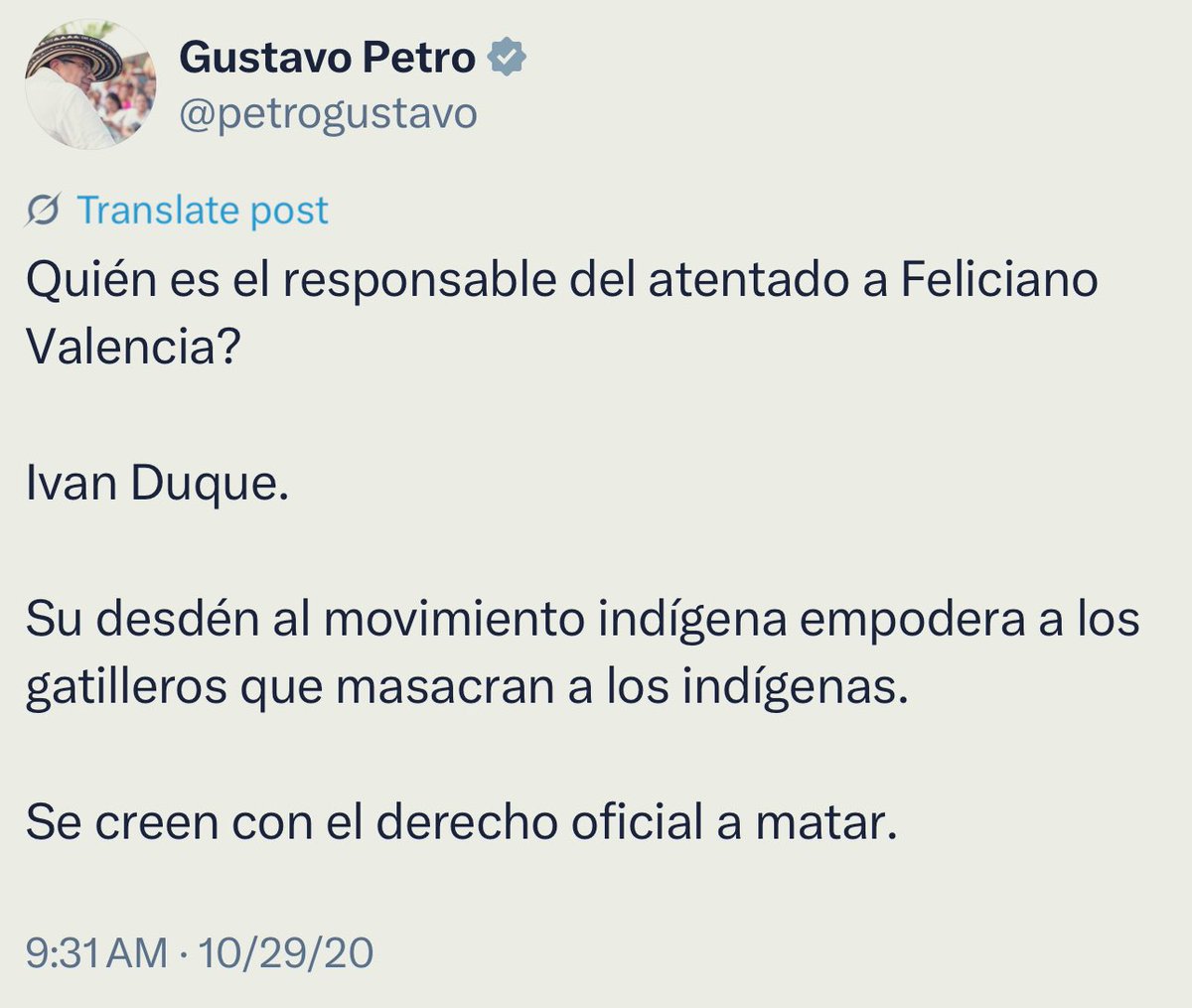 Él sí culpa, calumnia, señala, condena, perfila; ah, pero que le destapen sus puercas mentiras, sus infundios, sus calumnias, lo ponen energúmeno, vociferante.