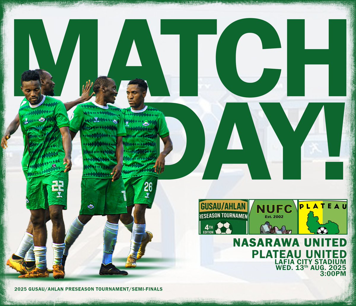 We take on <a href="/plateau_united/">PlateauUnitedFC</a> in the semi final of the #GusauAhlanCup25 here at the Lafia City Stadium.