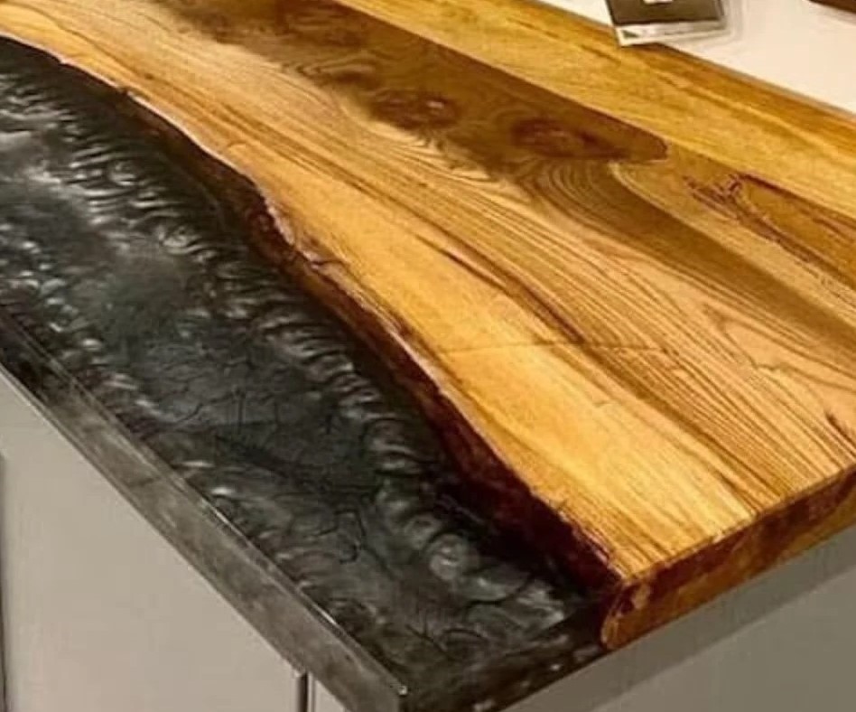 Epoxy Resin Black Kitchen Counter Top, Personalized Bar Table Top, Epoxy Table Top, Handmade Epoxy counter top, Kitchen Decor, Handmade gift etsy.me/4mh4Vut via <a href="/Etsy/">Etsy</a>