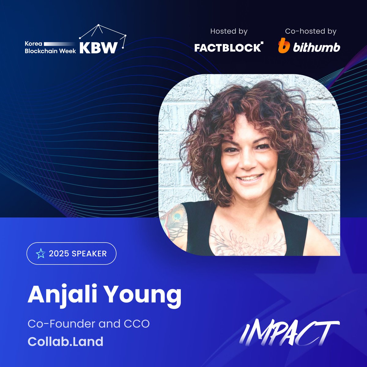 #KBW2025 (@kbwofficial) on Twitter photo Welcome <a href="/damaderoca/">Anjali🤝Collab.Land</a>, Co-Founder and CCO of <a href="/Collab_Land_/">🦾 Collab.Land 🤖</a>, to #KBW2025: IMPACT!
Empowering communities worldwide, she’s pioneering seamless access and management tools for decentralized collaboration.
📍Sept 23–24 | Walkerhill, Seoul
🎟 tickets.koreablockchainweek.com
#KBW Welcome <a href="/damaderoca/">Anjali🤝Collab.Land</a>, Co-Founder and CCO of <a href="/Collab_Land_/">🦾 Collab.Land 🤖</a>, to #KBW2025: IMPACT!
Empowering communities worldwide, she’s pioneering seamless access and management tools for decentralized collaboration.
📍Sept 23–24 | Walkerhill, Seoul
🎟 tickets.koreablockchainweek.com
#KBW