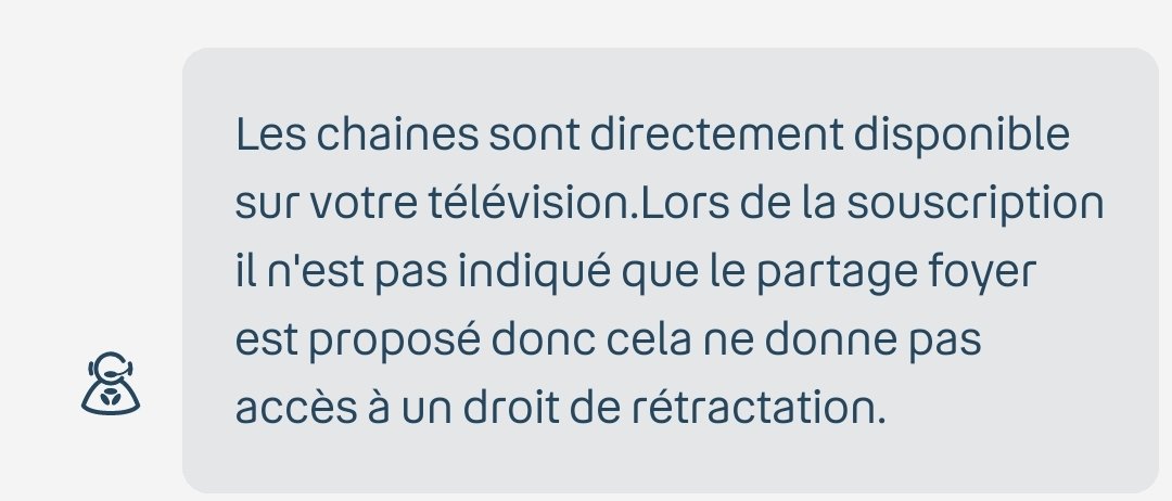 jmoog35's tweet photo. @bouyguestelecom @Manufont10 @ligue1plus @Ligue1 J'ai contacté et voici leur réponse donc il y a bien un décalage entre le produit proposé au départ et le produit qu'on peut utiliser via ma box https://t.co/QKmwBVPpr0