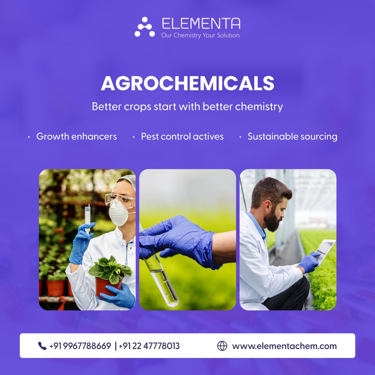 ElementaChem's tweet image. From high-purity APIs to sustainable agrochemical solutions, our global reach and trusted supply ensure you get the tailored ingredients you need to succeed.
#Elementa #Chemistry #Innovation #Pharmaceuticals #Nutraceuticals #Cosmetics #PersonalCare #Agrochemicals #Science