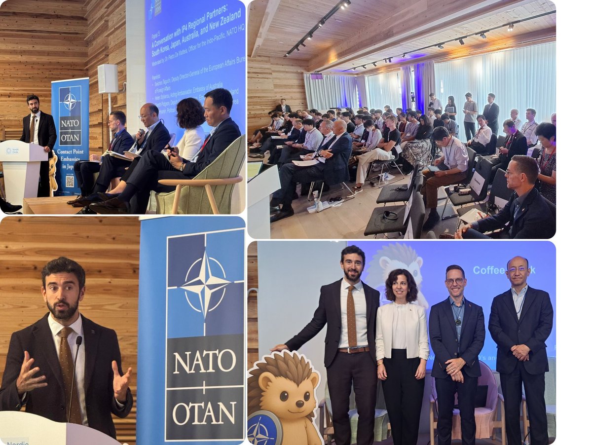 PietroDeMatteis's tweet photo. 🌏 #NATODays at #Expo2025 Osaka 🇯🇵 were a success!
Thanks to:
- Allies &amp; Partners for hosting #NATO activities: 🇧🇪🇨🇦🇨🇿🇩🇰🇫🇮🇩🇪🇮🇸🇳🇴🇵🇹🇷🇴🇸🇪🇮🇹🇬🇧+ 🇦🇺🇯🇵🇰🇷🇳🇿🇺🇦🇪🇺;
- 🇺🇦 artists showing their resilience vs 🇷🇺 aggression;
- @AkiraIgata, @_JakubJanda, speakers,students for great discussions! https://t.co/bBB4kOi6QH