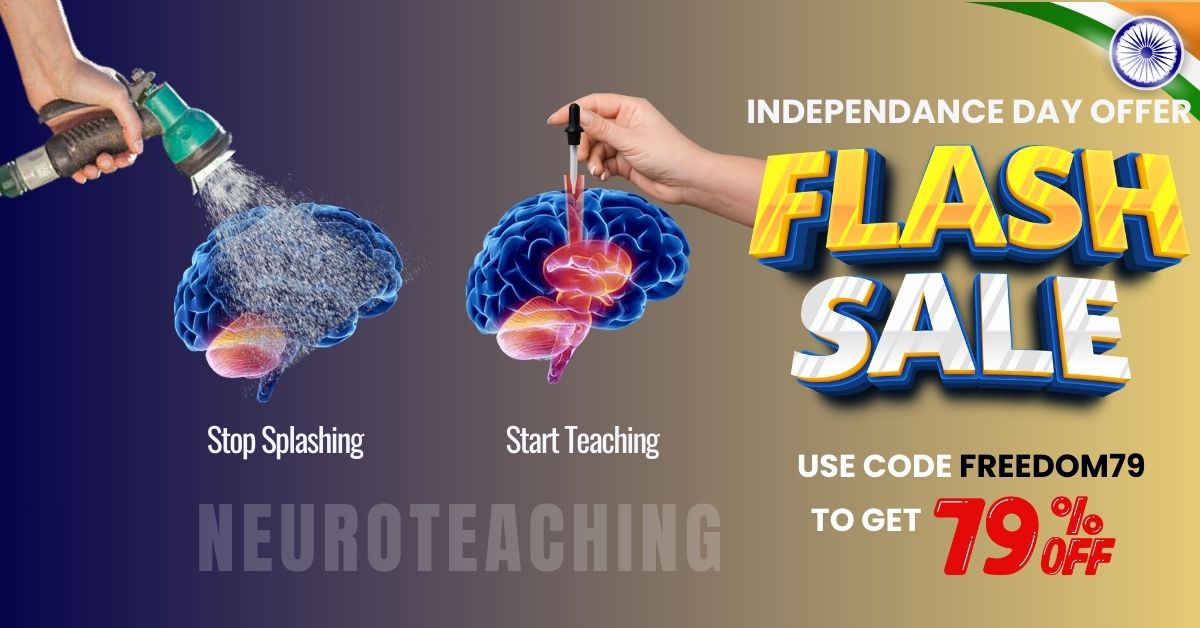 PipalTreeSpeaks's tweet photo. Celebrate freedom in teaching!
Join our 2-day live online training – Orientation to Educational Neuroscience and discover brain-friendly strategies to engage and inspire your students.
📷 15 &amp; 16 August | 📷 4:30 – 8:30 PM IST
Details : https://t.co/ZWRHBB0h9M https://t.co/9npSk74BZg