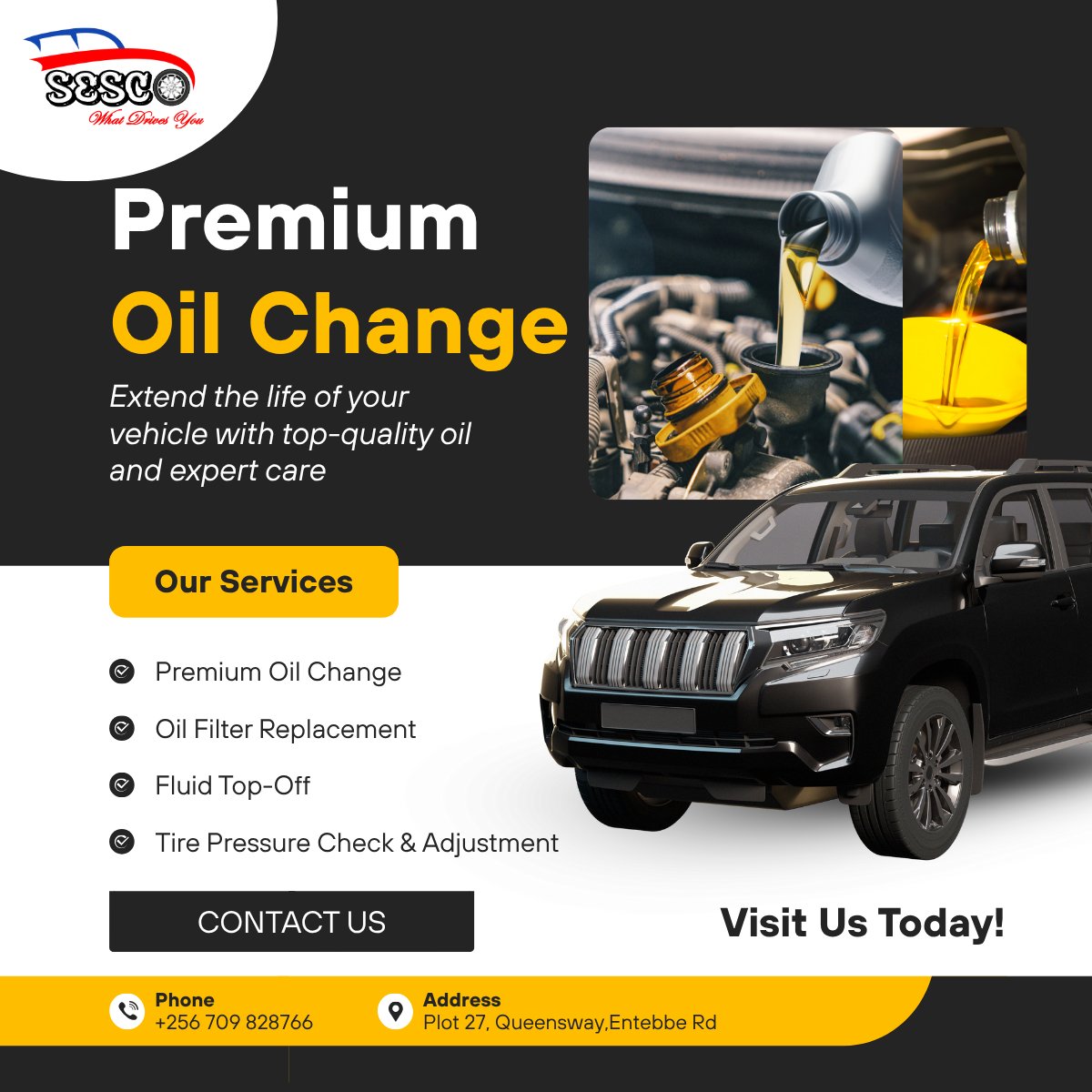 Not just an oil change, it’s a performance upgrade for your car. 🚗💨 #PremiumOilCare #SescoExperts