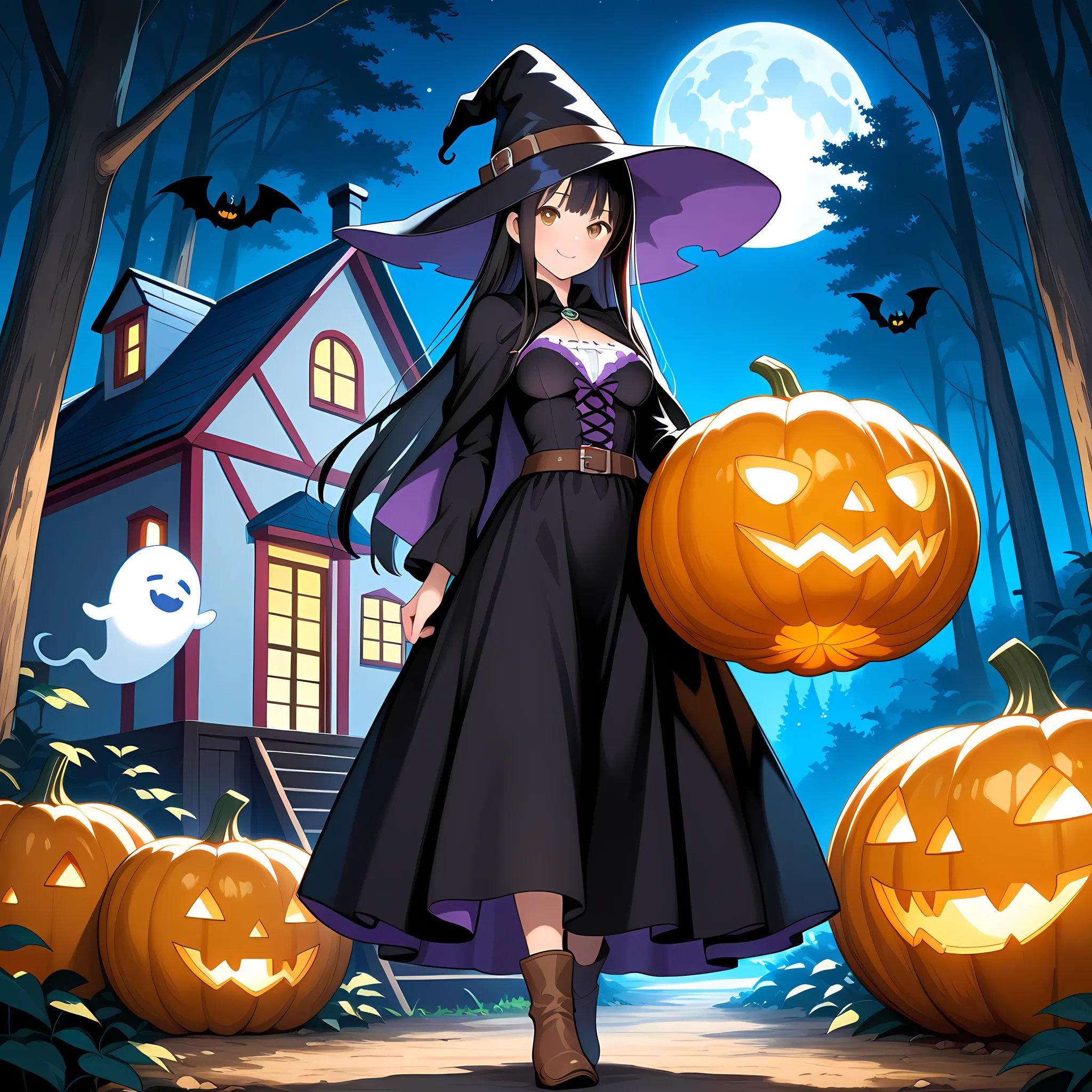 手描きイラスト オリジナル アナログ 原画 ハロウィンと7人の魔女 A4サイズ Masa fj on X: 