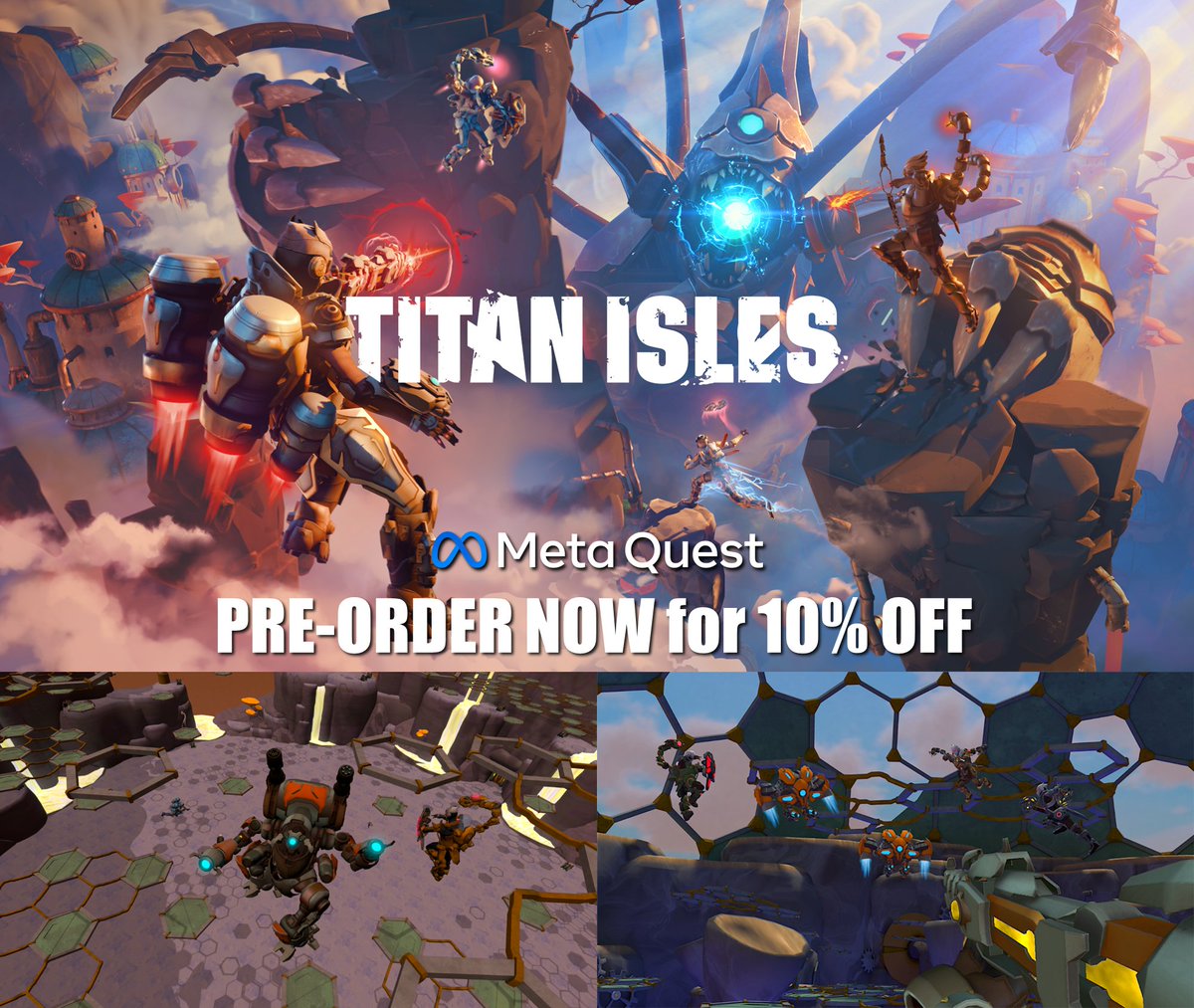 Titan Isles is now available to pre-order for Meta Quest!

Get 10% off if you pre-order now: meta.com/en-gb/experien…