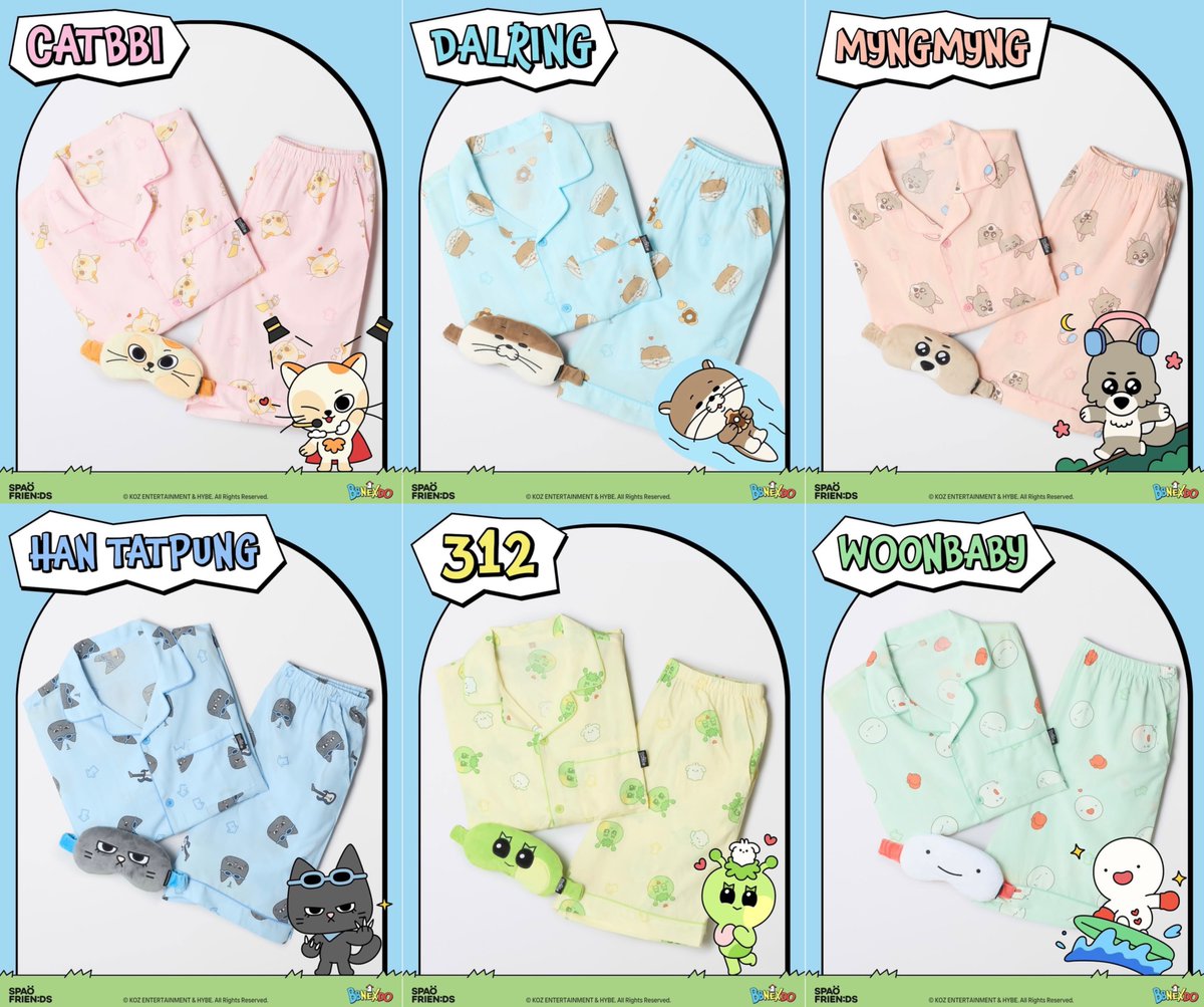 SPAO×プネクドのコラボ商品が羨ましすぎる🥹🏡 推しキャラのパジャマ