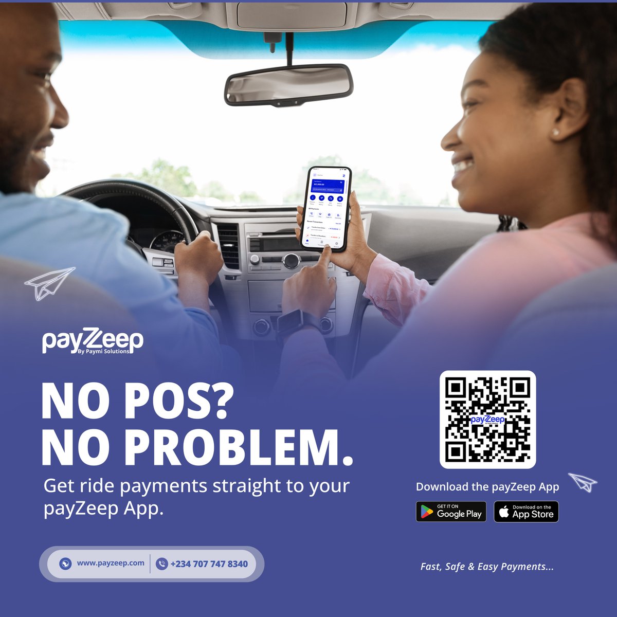payzeepng's tweet photo. Drivers, you don’t need a POS to get paid.

Just share your PayZeep account number and receive money — instantly.

✅ Zero charges

✅ Direct to your account

#PayWithPayZeep #DriverLife #CashlessRides #AUATON https://t.co/2mKIUbAbcE