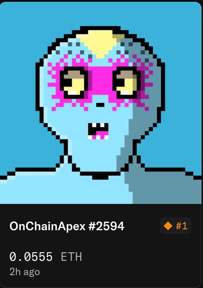 The Onchainapex <a href="/XCOPYART/">XCOPY 🏴</a> variant is in <a href="/cxcrypto1/">Jan Emil Christiansen $uds</a> 's collection for 0.0555 ($236)! Congratulations. 🚀

opensea.io/item/ethereum/…