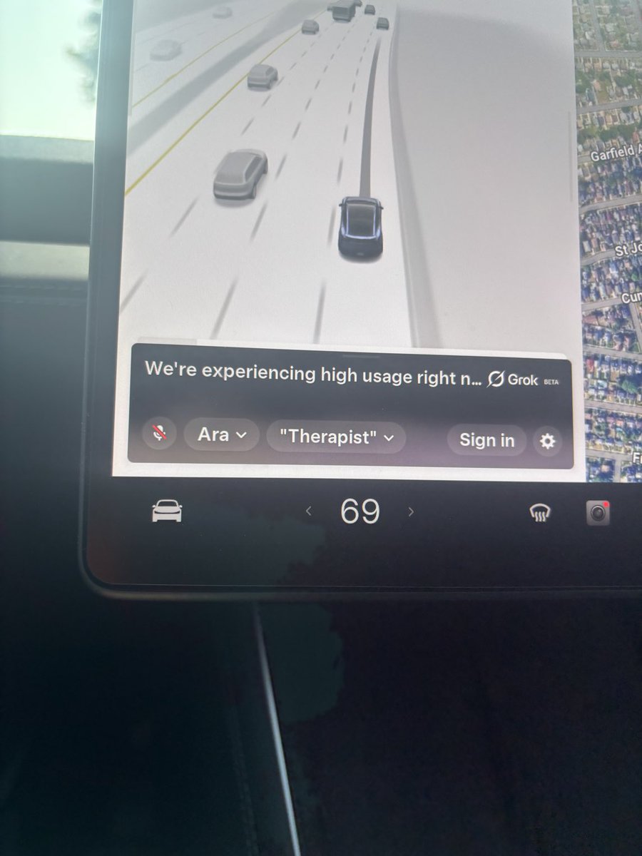LeonRareartists's tweet photo. It is so hard to get on Grok in your Tesla. It’s always busy. https://t.co/tMp5wwJTll