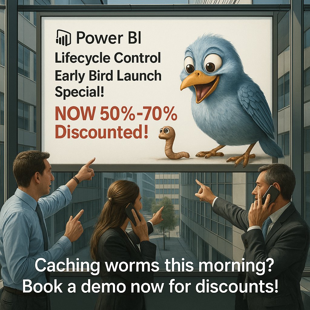 50-70% off launch special 🚀 

Our WIP Version Control for Power BI is finally here. Early adopters get the biggest savings! 

Who's ready to stop losing track of their BI changes? Book a Demo &amp; Claim Your Discount