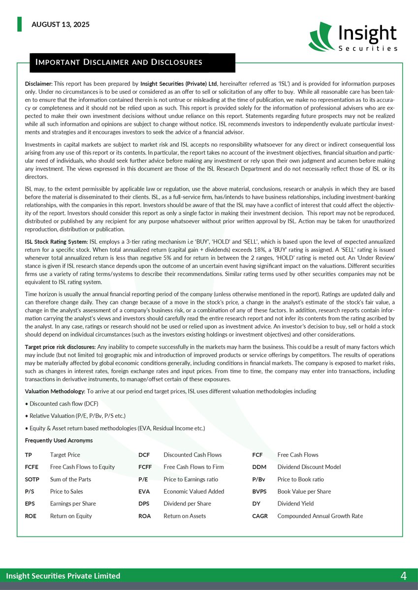 InsightSecurit4's tweet image. Pakistan Textile:
4QFY25 Previews: Profitability to rebound by 37% QoQ
#PakistanTextile #EarningsPreview #TextileSector #PSX #StockMarketPakistan #Exports #ValueAddedTextile #InvestmentInsights #GrossMargins #Dividends #FinanceCost #EconomicUpdate #TradingPakistan
