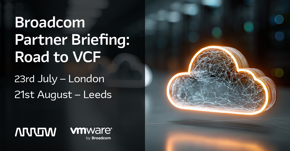 Broadcom partners: Align with the future of cloud. 
Join Arrow + Broadcom in London or Leeds for a game-changing VCF briefing. 

🔹 Get clarity on VCF 
🔹 Build confidence to lead 
🔹 Deliver outcomes that matter 

✅ Reserve now: arw.li/60184QpMe 
#VCF #VMware