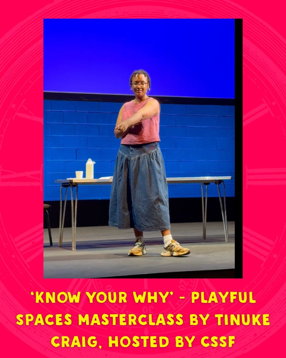 cssf_uk's tweet image. Tinuke Craig, theatre director, led an insightful workshop during our Playful Spaces event. 🎨

Check out a blog written by Jess, our lovely Schools Outreach Coordinator, detailing what Tinu taught us about knowing your why!

shakespeareschools.org/news/post?id=4… 

#playfulspaces25 #theatre