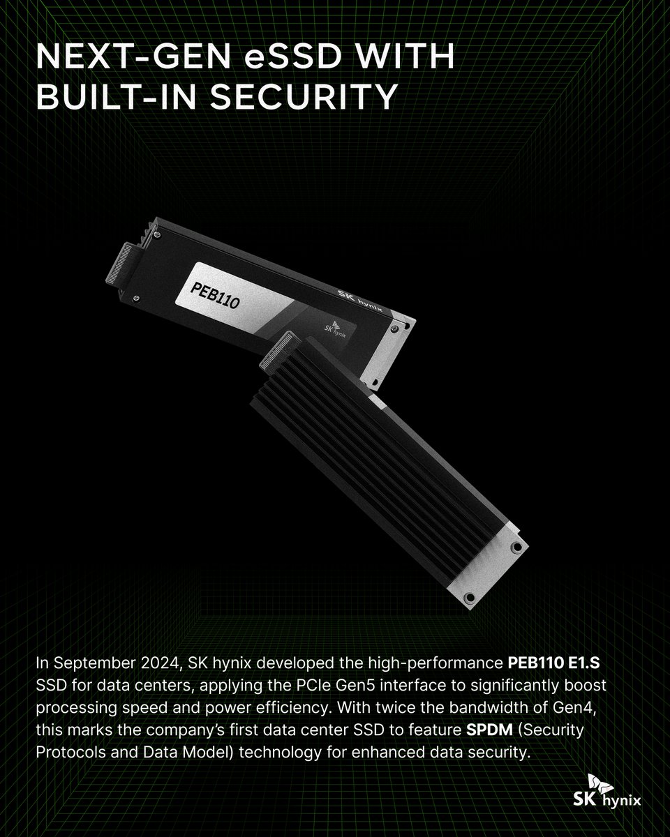 SKhynix's tweet photo. From a single eSSD to a full-stack lineup. @SKhynix’s journey in enterprise SSDs (#eSSD) is just getting started. Discover how we built it—layer by layer!
#SKhynix #enterpriseSSD #Storage #4DNAND https://t.co/baf3JDgkWl