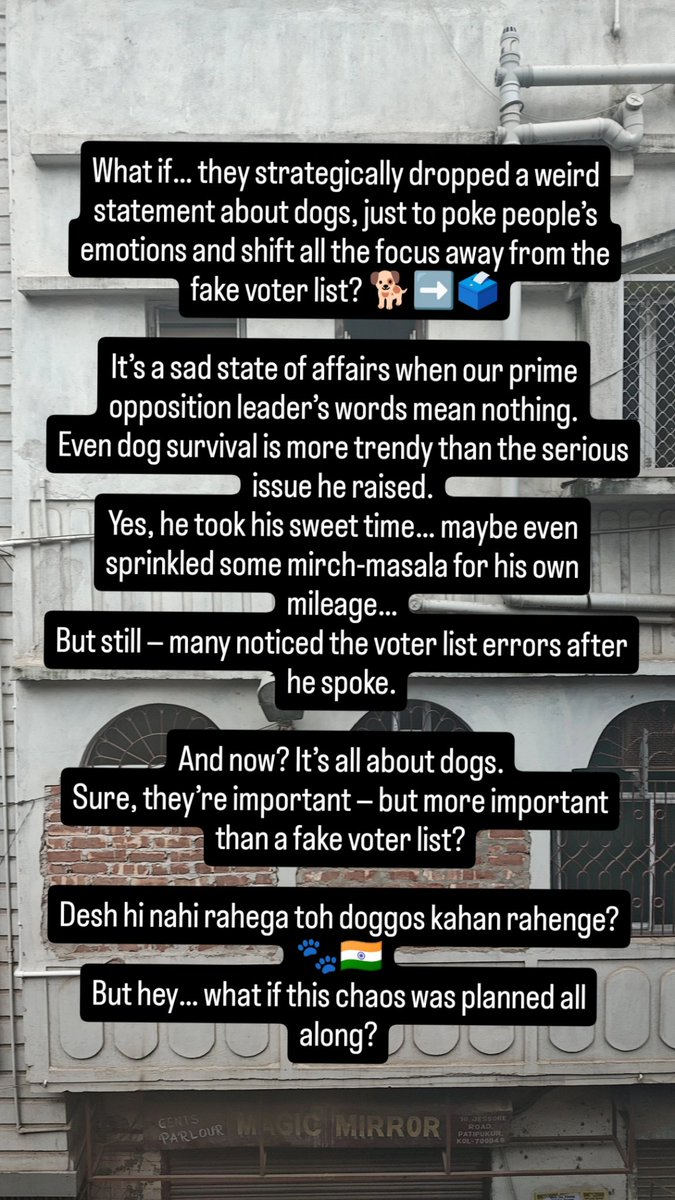 RudrenduSharma's tweet photo. What do you think?
#straydogs #VoteChori #VotersList #SupremeCourtofIndia #supremecourtorder #delhistraydogs #DogShelter https://t.co/p7u2MvadTn