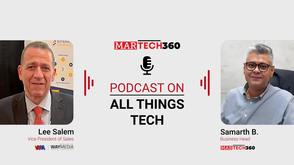 Martech360 Podcast with Lee Salem, Vice President of Sales for the Americas at <a href="/waymediaglobal/">Way Media</a>

martech360.com/marketing-auto…

#B2BMarketing #DemandGeneration #LeadGen #SalesStrategy #MarTech