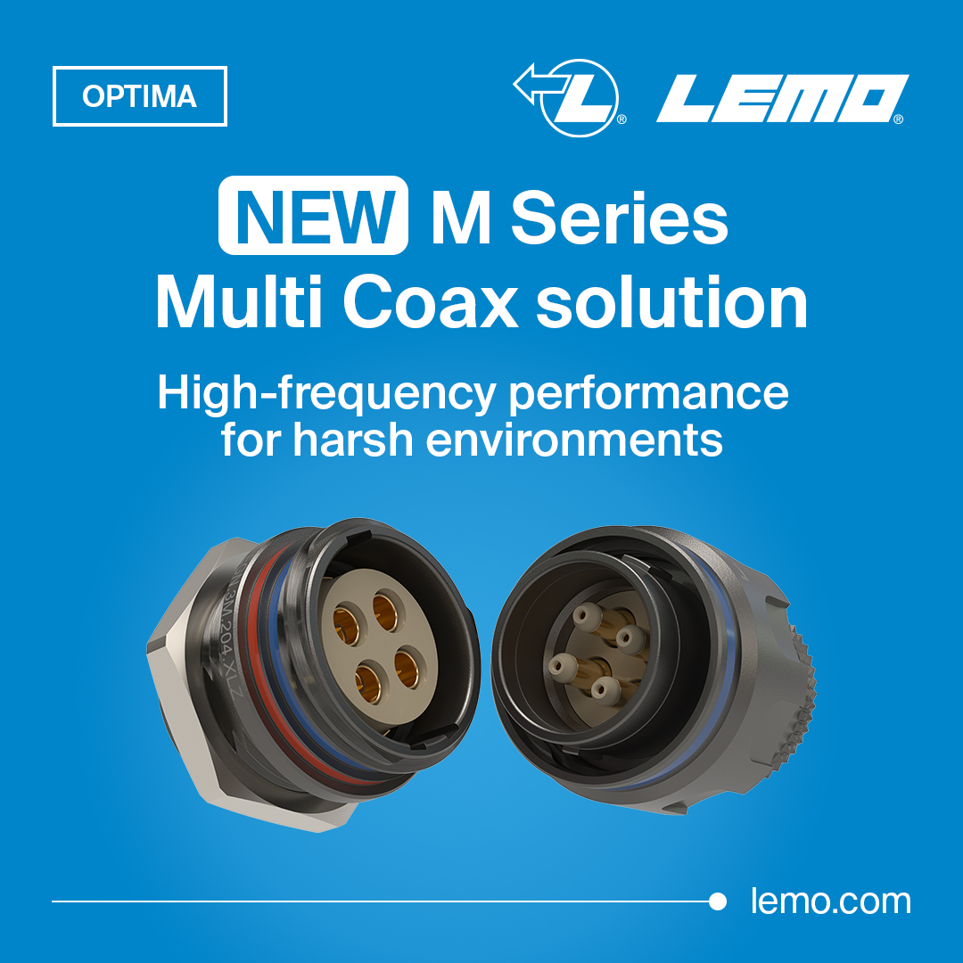 LEMOConnectors's tweet image. NEW from LEMO 🚀 Multi-Coaxial M Series connectors
⚡ Up to 26.5 GHz, low VSWR
⚡ Smaller &amp; lighter than MIL-DTL-38999
⚡ Rugged. MIL-tested. SWaP-optimised.
4x or 12x coax contacts + dummy option for sealed custom layouts.
Details 👉 lemo.com/en/solutions/h…
#LEMO