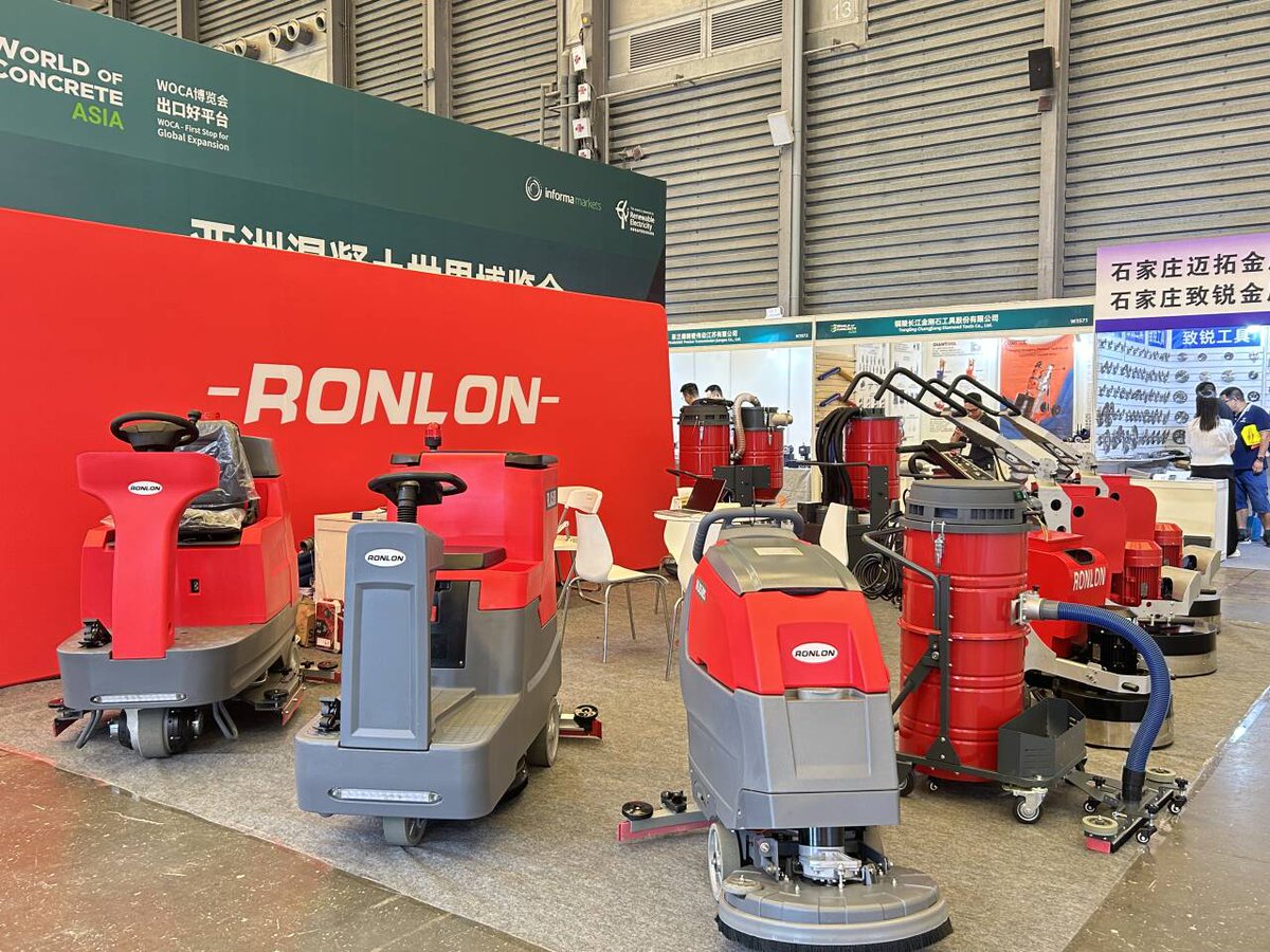RonlonSeven's tweet image. The World of Concrete Asia is in full swing!!😀😀
Welcome to our Booth No. W3B70🤝🤝
☎️Tel/Whatsapp/Wechat: +86 180 4926 9032
📩Email: seven@ronlon.com
#worldofconcrete #concretegrinder #industrialvacuumcleaner #floorscrubber #floorgrinder #vacuum #dustcollector #SNIEC #WOC