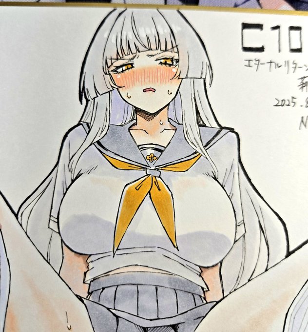 エタリタの色紙描いてる(R18じゃないです) 