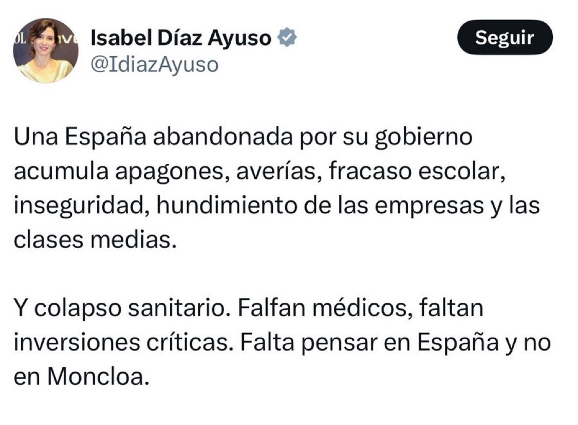 Mensaje desde Miami de vuestra Presi que os mantiene sin médicos, con los Colegios en estado ruinoso, viviendo con un delincuente confeso y con los bomberos en huelga.

Gestionando.