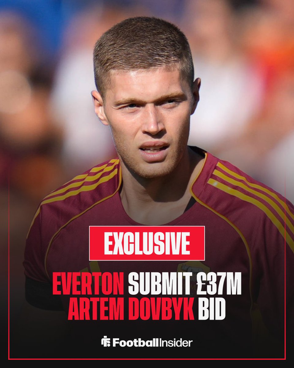 🚨 Everton have submitted a £37million bid for Roma striker Artem Dovbyk.

🚨 The Merseyside club have turned their attention to signing a centre-forward after completing the capture of Jack Grealish.

🚨 Sources say Everton have tabled an offer for Dovbyk, 28, whose club is also