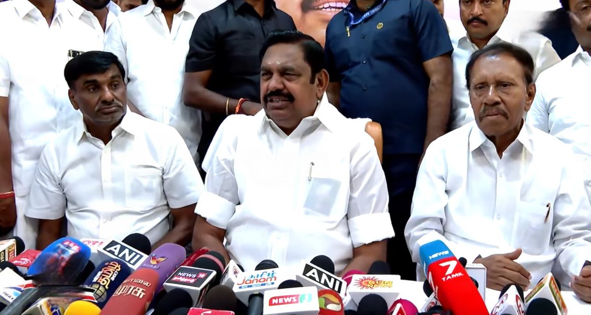 Idam_valam's tweet photo. இந்தியா மீதான அமெரிக்காவின் வரி விதிப்பு ஒரு சர்வாதிகாரப்போக்கு. எல்லா நாடுகளும் சரி சமமாக வரி விதித்து, அதற்கு ஏற்ப செயல்பட வேண்டும். வேண்டுமென்று அதிக வரி விதித்து ஒரு நாட்டை அடிமைப்படுத்துவது என்பது ஏற்றுக்கொள்ள முடியாது: அதிமுக பொதுச்செயலாளர் ஈ.பி.எஸ் #AIADMK #IndoUSRelation