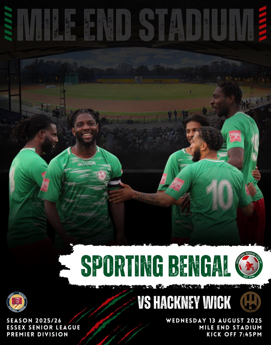 Sporting Bengal Utd FC (@sportingbengal) on Twitter photo π ππ§πππππ¬βΌοΈ
π <a href="/EssexSenior/">Essex Senior League</a>
π <a href="/HackneyWickFC/">Hackney Wick FC</a>
ποΈ 13 August 2025
β° 7:45PM
ποΈ Mile End Stadium
FREE entry for all fans that came to the first game that was abandoned. Hopefully no issues tonight and we have a great game under the lights at the MES!
#UpTheBengals π’π΄ π ππ§πππππ¬βΌοΈ
π <a href="/EssexSenior/">Essex Senior League</a>
π <a href="/HackneyWickFC/">Hackney Wick FC</a>
ποΈ 13 August 2025
β° 7:45PM
ποΈ Mile End Stadium
FREE entry for all fans that came to the first game that was abandoned. Hopefully no issues tonight and we have a great game under the lights at the MES!
#UpTheBengals π’π΄