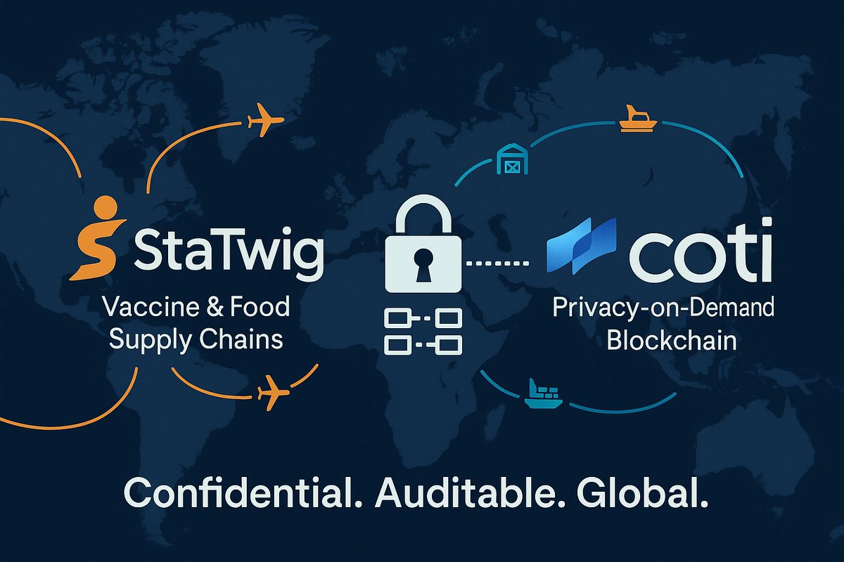 ZZoooye's tweet photo. StaTwig is integrating COTI’s Privacy-on-Demand to track vaccine supply chains with full confidentiality & auditability.
This is real-world adoption — healthcare, logistics, and compliance in one blockchain solution.
$COTI is just getting started. 🚀
#COTI #Blockchain #Privacy #SupplyChain #RWA