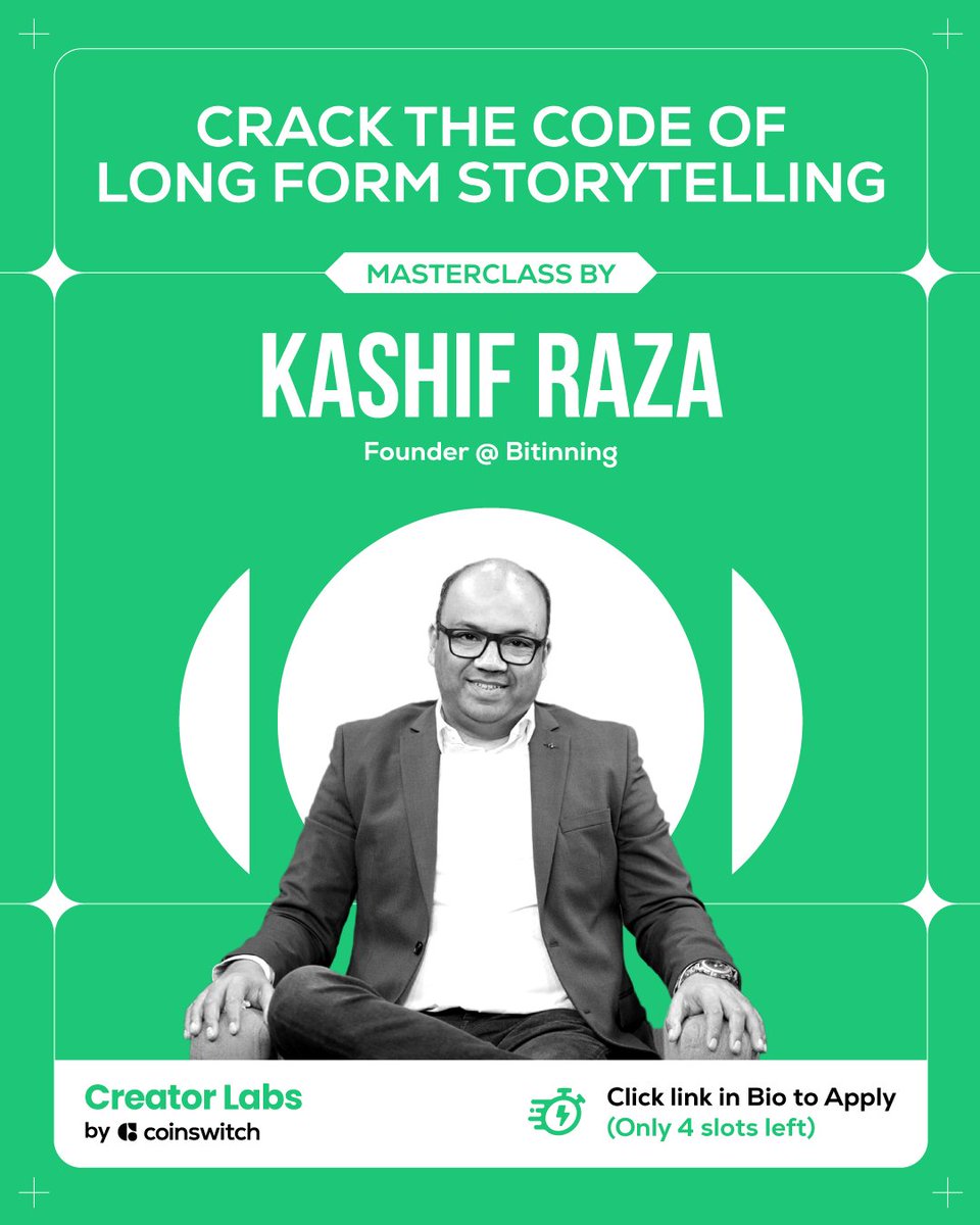 simply put, @simplykashif is here to tell you how to become the best long  form creator. (crypto and everything!) last 4 slots left! apply now:  https://t.co/7LQ0F4Jhed (link also in bio) #Crypto #Influencer #