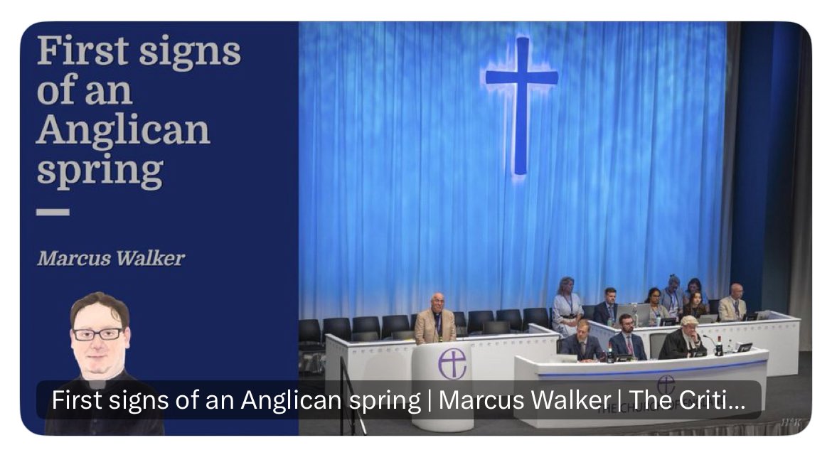 I feel hope. For the first time in a long time I think I can honestly say that I feel hopeful about the Church of England and its future.

Read below 👇 about a synod where the seeds might have been sown for the Church of England to come back from its slough of despondency.