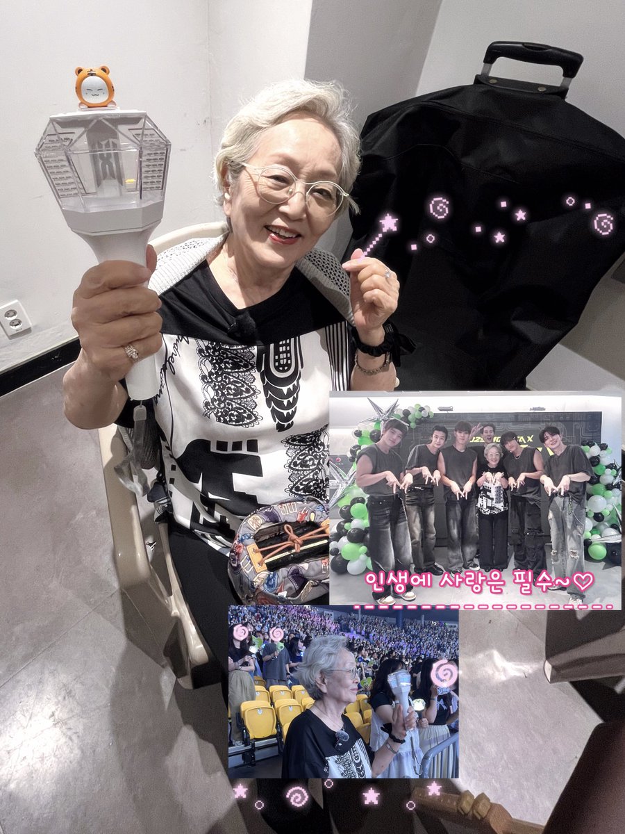 MZgrandmother's tweet photo. 영끌할머니 기다리느라 목빠진 몬베베들을 위해
콘서트 비하인드 사진 미리보기 📸

(단체 사진은 영상 업로드 후에 올라갑니다💨)

#영끌할머니 #김영옥 #몬스타엑스 #콘서트 https://t.co/fmS5gqyBhX