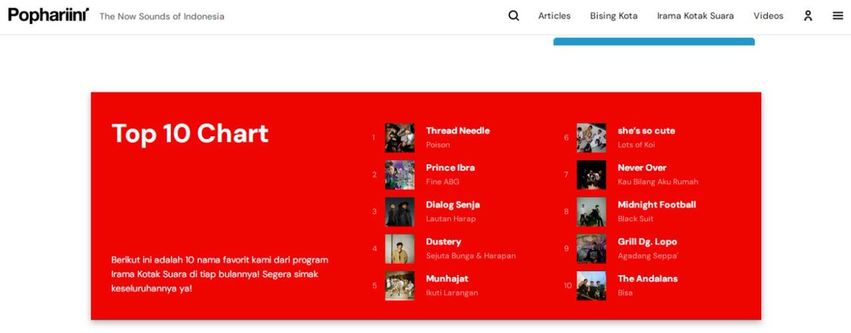 threadneedle__'s tweet photo. Yea.. your favorite sugas band was just featured on Pophariini chart. Here's the link https://t.co/06rgl5Q3HH https://t.co/ucpVxr7V4O