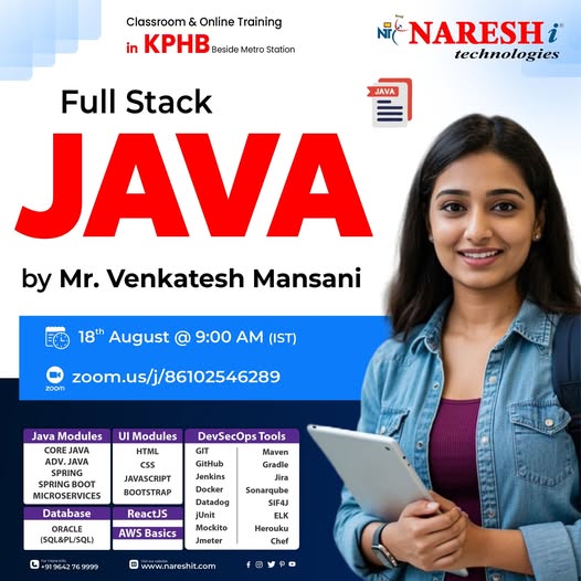 PrassannaPr's tweet photo. ✍️ 𝐑𝐞𝐠𝐢𝐬𝐭𝐞𝐫 𝐍o𝐰 𝐟𝐨𝐫 𝐅𝐑𝐄𝐄: https://t.co/F2utmltwHR

.
👉Join OurMaster Full Stack JAVA – From Core to Cloud Training.
.
📅 Free Demo'S Sessions: 18th August 2025 @ 9:00 AM (IST)
. https://t.co/uhryVMLDNW
