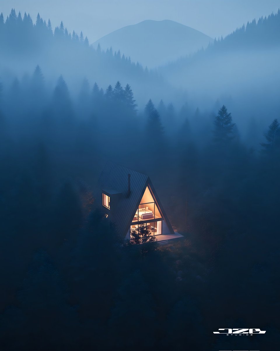 JZBstudioz's tweet photo. Peace in Dark 🌲
A- Frame Cabin design 

#Architecture #AframeCabin #InteriorDesign https://t.co/dvKh3rovtt