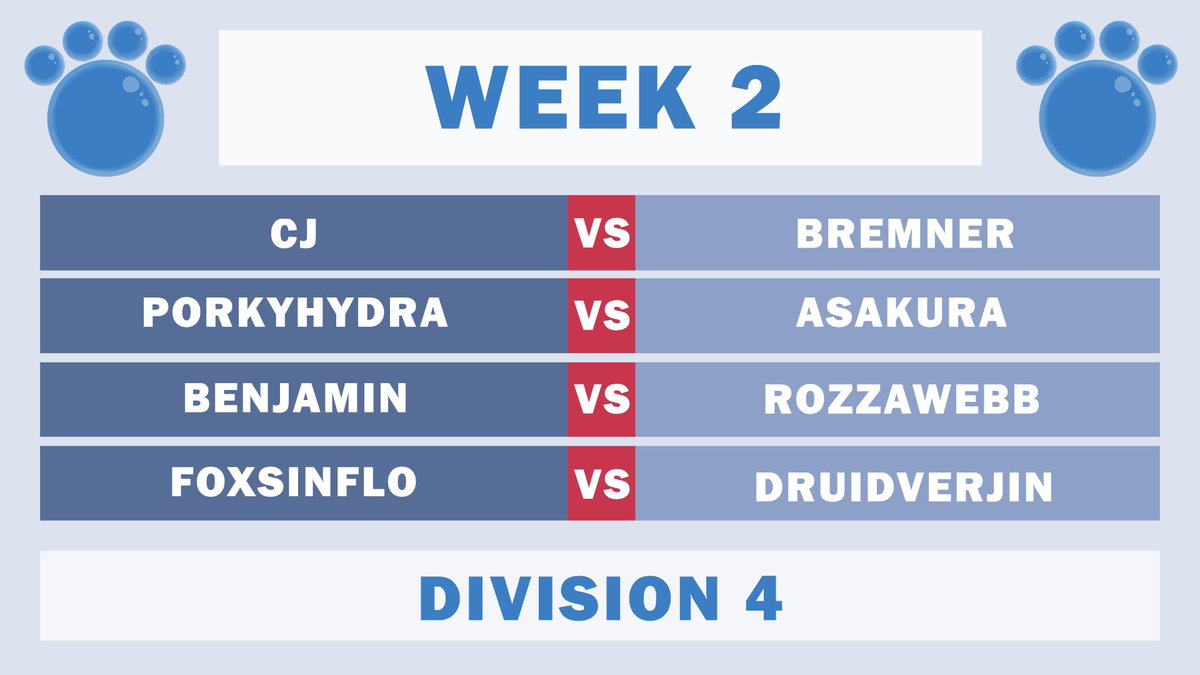And these are the games going on for Season 3 Week 2. 

Any bets on the most hype #SabaodyShowdown matchup for the week?
