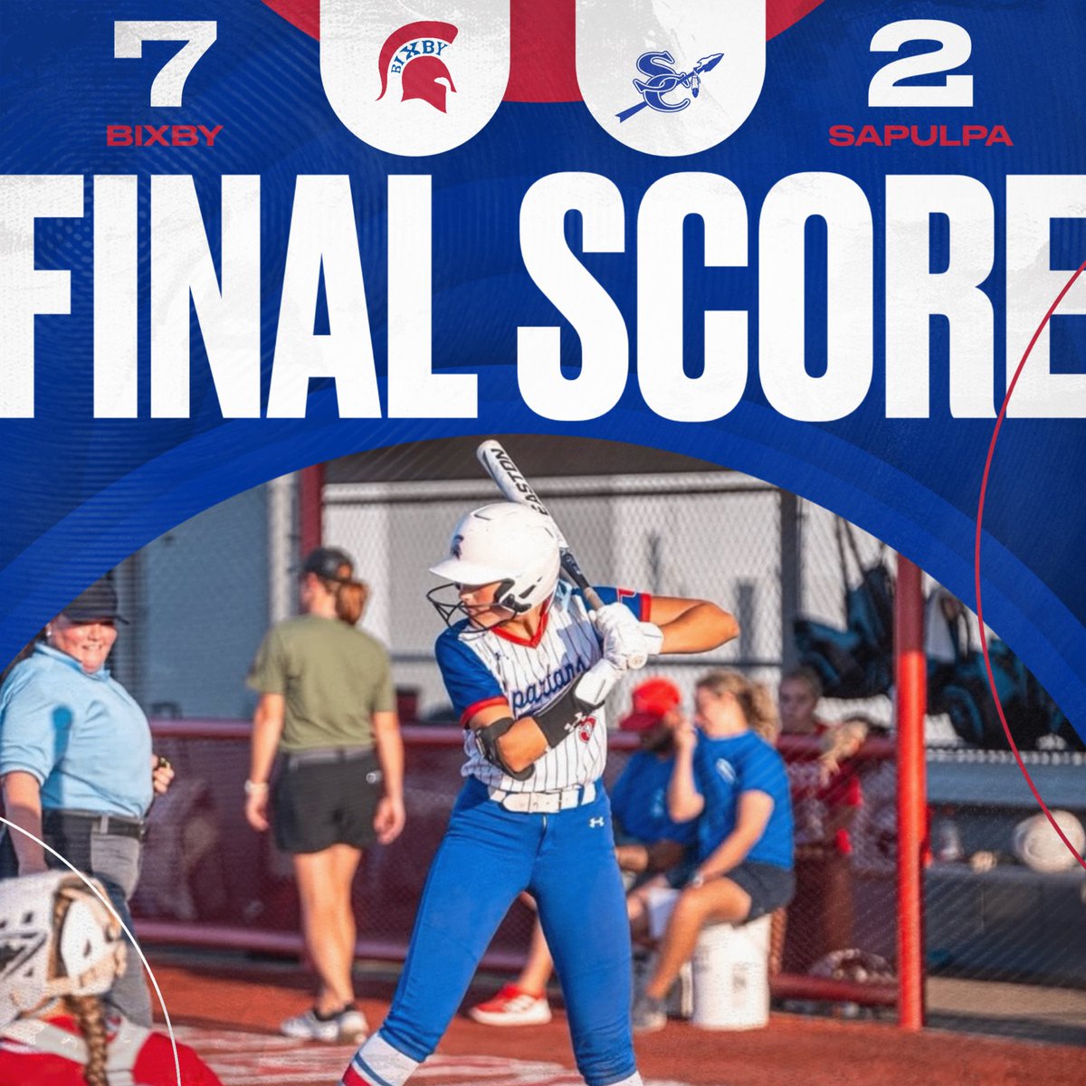 BixbySoftball's tweet photo. Day one 🤝 day won. Started out with a district W! Go Spartans! #bway https://t.co/C3E2EoeyZF