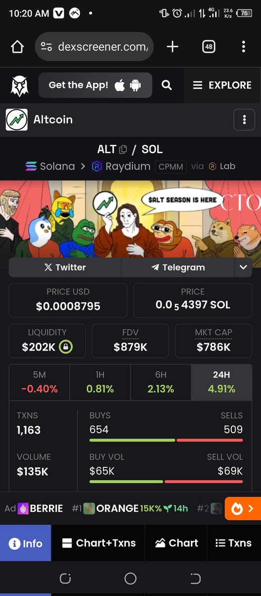 UsmanAb14's tweet photo. I bought the dip of $ALT

Ca

Cdq1WR1d4i2hMrqKUWgZeUbRpkhamGHSvm1f6ATpuray

It’s time for $ALT to wake up !! Enough of the sleep 

Note- Crypto is a very risky investment 

DYOR 

Note- This is a financial information not a financial advice

Follow me for free daily crypto sign https://t.co/i54lxAtzyN