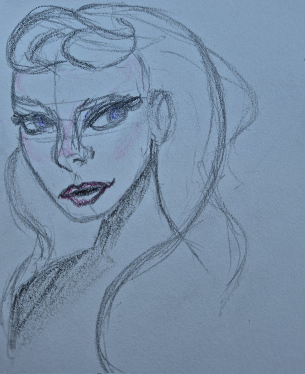 LightfullAnn's tweet image. I am enjoying sunny weather in a part today. My tablet is 8years old so drawing even in shade is impossible. Therefore i opted on back to basics. Pencil on paper + colored pencils.