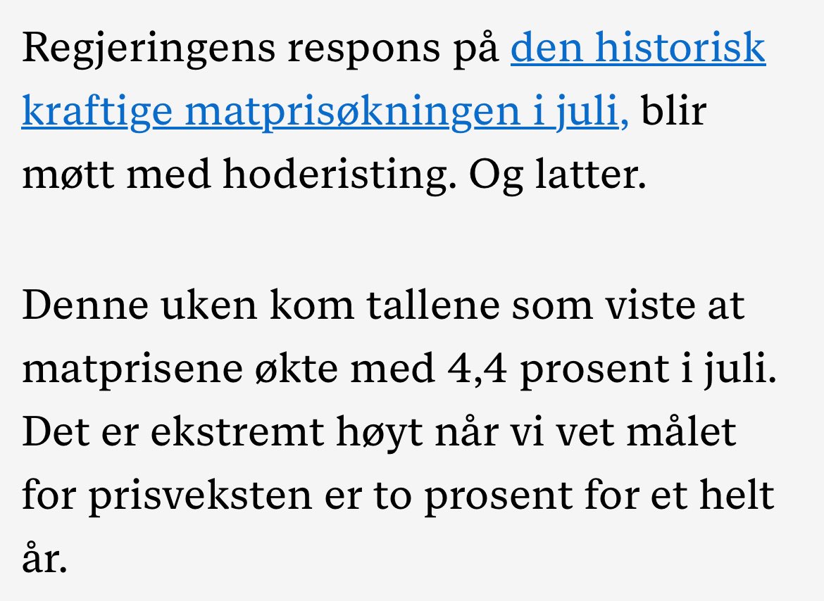 sindrewino's tweet photo. 4,4 % prisvekst på mat på bare EN måned!

This is fine🙃 https://t.co/85tn0ge19Q