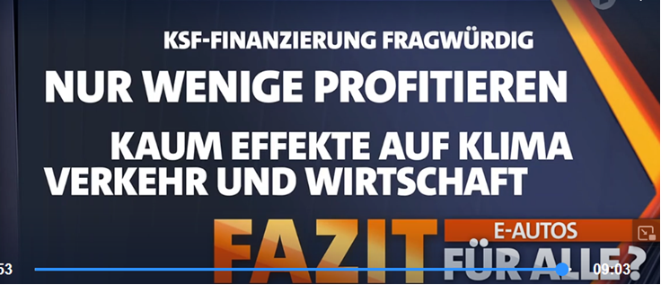 Sendung FAKT des #mdr entlarvt #SocialLeasing für E-Autos als teure Maßnahme, die kaum Effekt auf Klimaschutz und Wirtschaft haben wird. Zahl von 800.000 E-Autos ist geschönte Berechung von T&amp;E (durch Annahme 6% MwSt). 
mdr.de/video/mdr-vide…