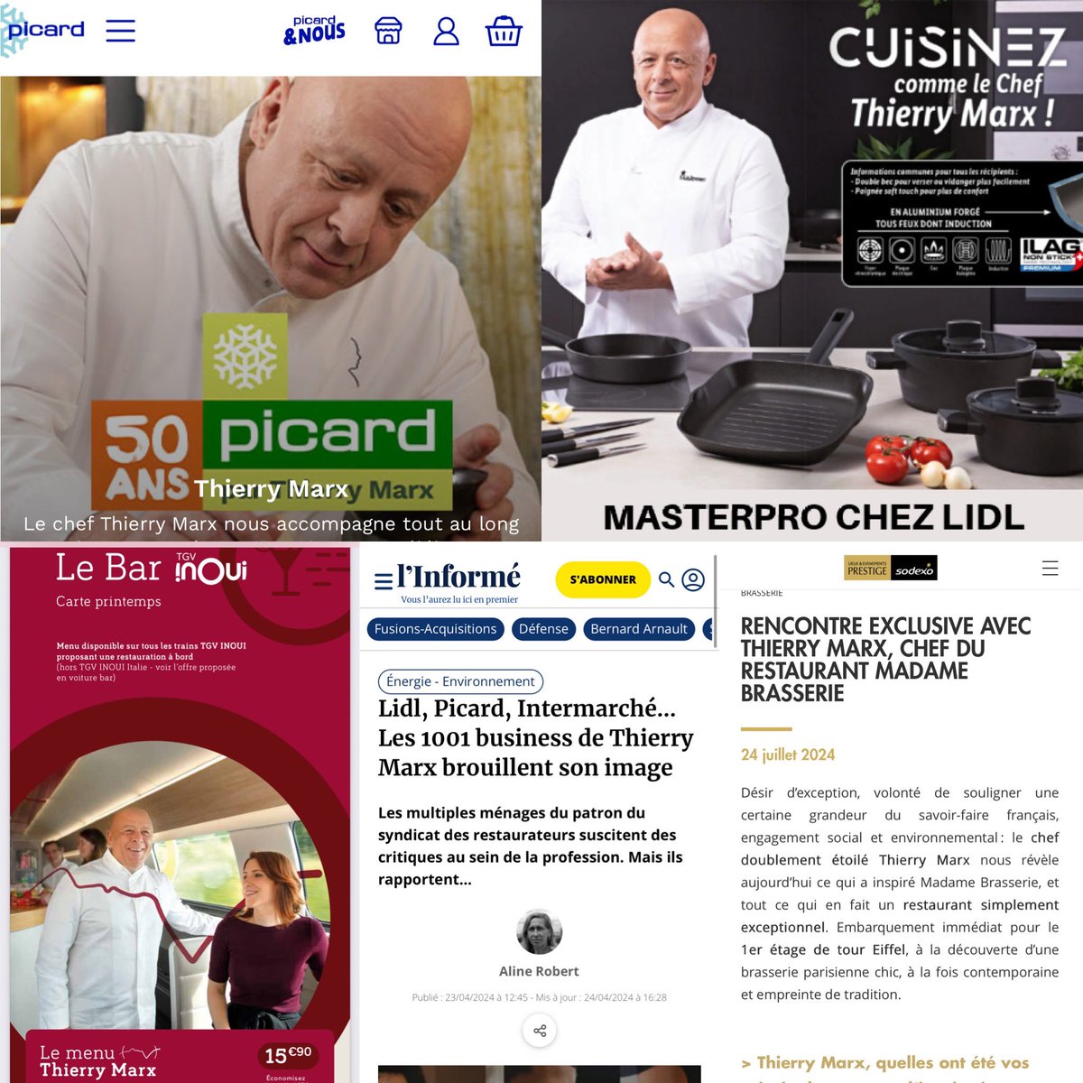 Vive le « fait maison ». 
Protégeons la gastronomie française avec Lidl, Sncf, Sodexo, Intermarché, Auchan, Picard, Badoit, Relais H…