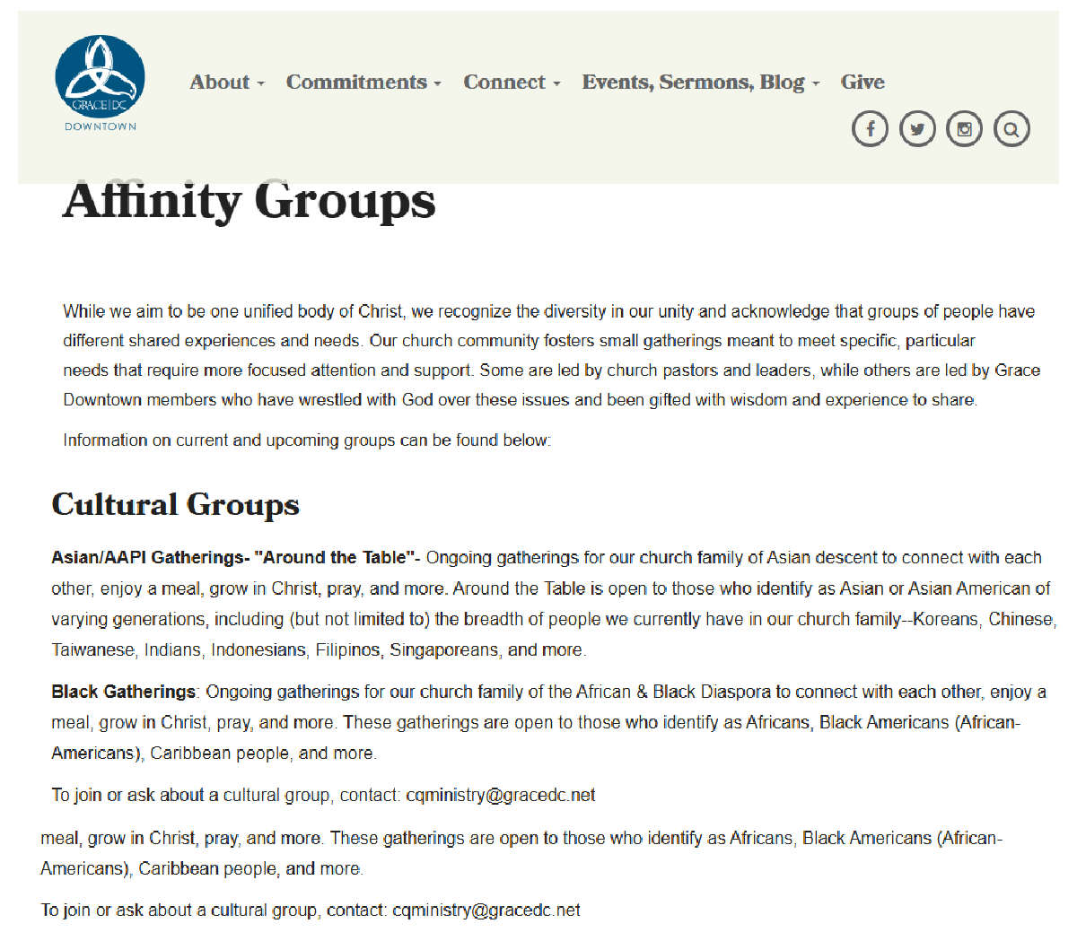 Downtown Grace, a PCA church, rocking a couple of Affinity Groups, inlcluding one for same-sex attracted men.